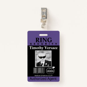 Ring Bearer Security Badge ID Badge