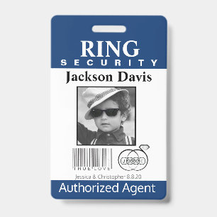 Ring Bearer Security Badge ID Badge
