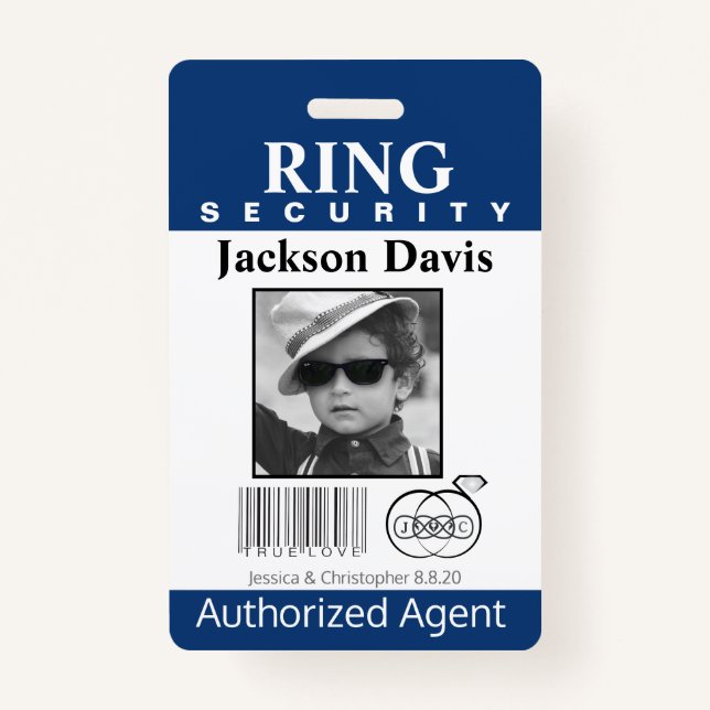 Ring Bearer Security Badge ID Badge (Front)