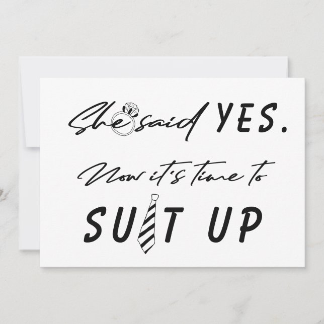 Ring Bearer time to suit up funny script proposal Invitation (Front)