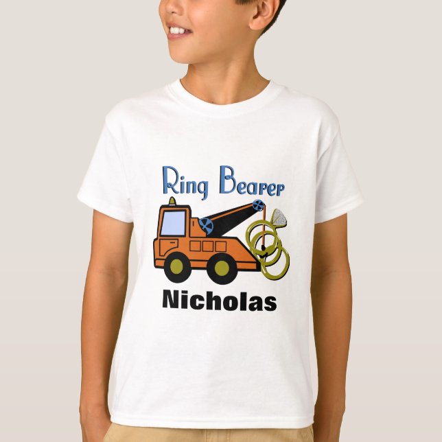 Ring Bearer Tow Truck T-Shirt (Front)