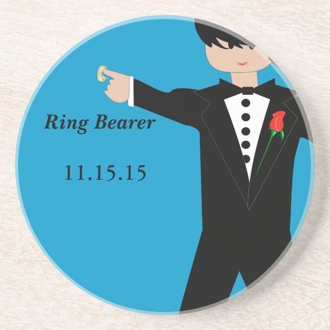 Ring Bearer Tuxedo Coasters (Front)