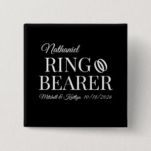 Ring Bearer Wedding 15 Cm Square Badge
