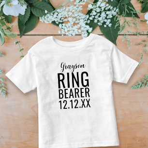 Ring Bearer Wedding Bridal Party Personalised Baby Toddler T-Shirt