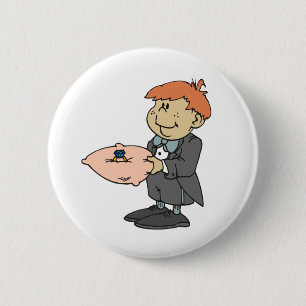 Ring Bearer Wedding Party Pins Buttons