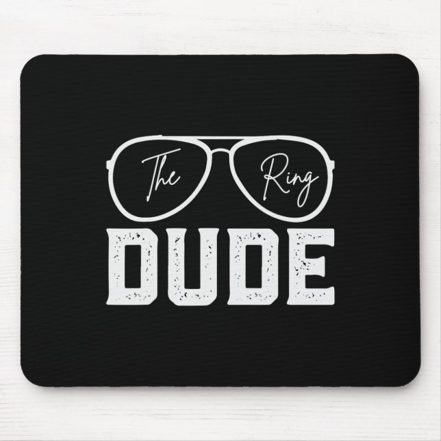 Ring Bearer Wedding Party Ring Security Dude Marri Mouse Mat (Front)