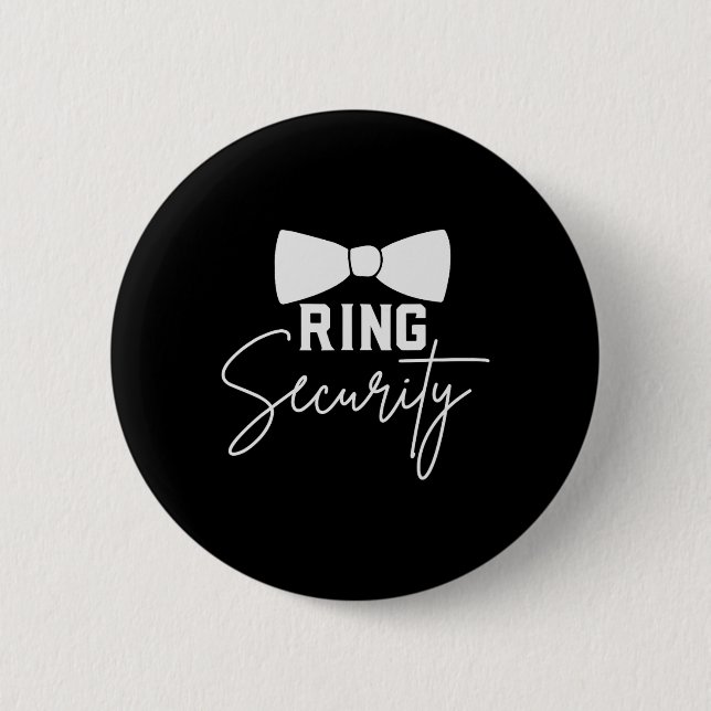 Ring Bearer Wedding Party Squad Security Dude Marr 6 Cm Round Badge (Front)