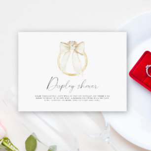Ring bow bridal shower Display shower Enclosure Card