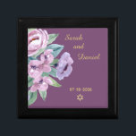 Ring Box for Periwinkle Joy Purple Floral Wedding<br><div class="desc">The jewellery box is fully customisable and the perfect ring box for a Wedding.  The box coordinates well with the matching Periwinkle Joy Purple Wedding invitations and cards.  You will be impressed with the high quality and vivid printing.</div>