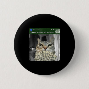 Ring Cat With Motion Meme  6 Cm Round Badge