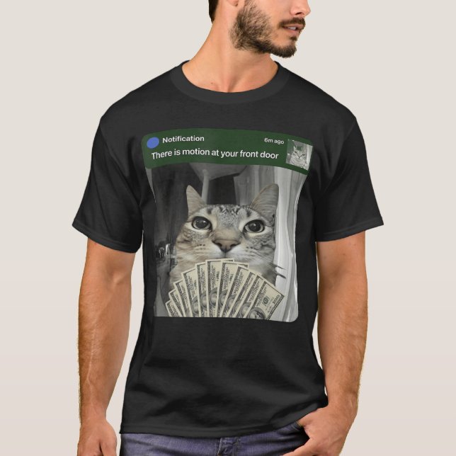 Ring Cat with Motion Meme boy T-Shirt (Front)