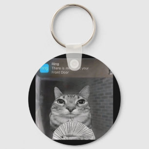 Ring Cat With Motion Meme Cursed Funny Men Women Key Ring