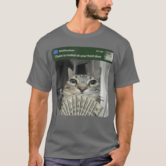 Ring Cat with Motion Meme friends T-Shirt (Front)