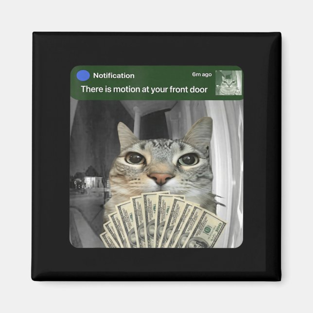 Ring Cat With Motion Meme  Magnet (Front)