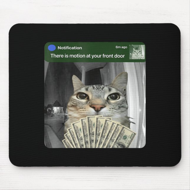 Ring Cat With Motion Meme  Mouse Mat (Front)