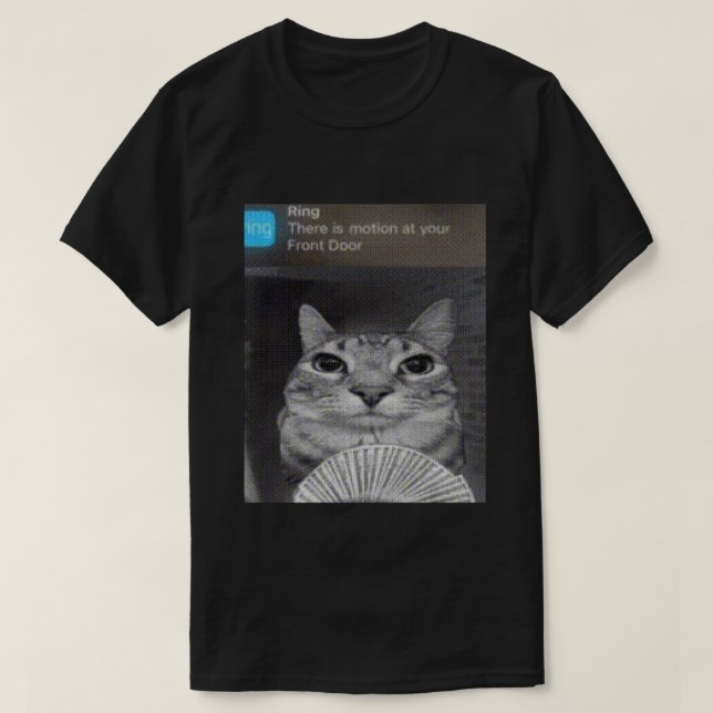 Ring Cat with Motion Meme T-Shirt (Design Front)