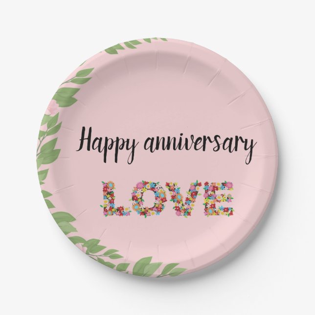 ring ceremony  wedding plain custom paper plate (Front)