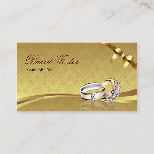Ring Diamond Gold Jeweller Jewellery Jewellery Business Card (Front)