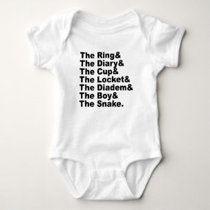 Ring & Diary & Cup & Locket & Diadem & Boy & Snake Baby Bodysuit