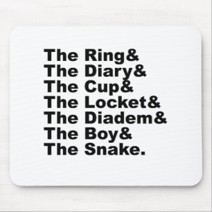 Ring & Diary & Cup & Locket & Diadem & Boy & Snake Mouse Mat