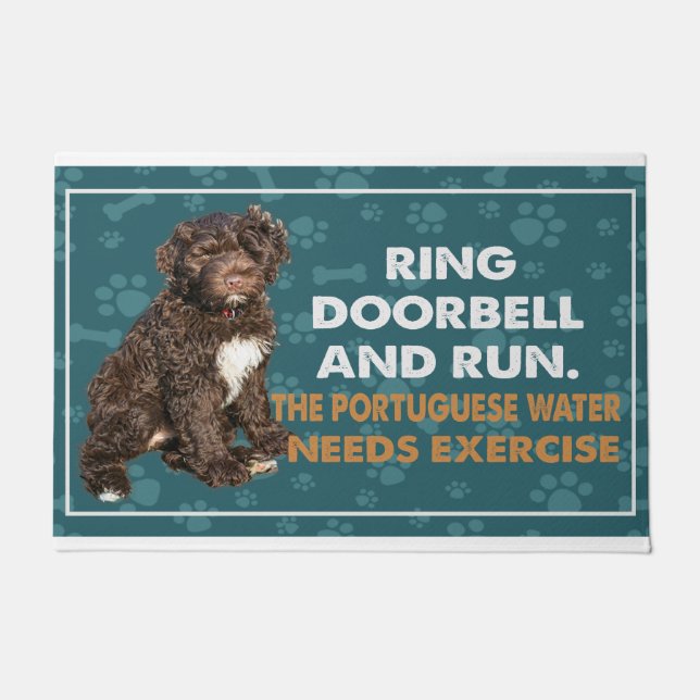 Ring Doorbell And Run The Portuguese Water Needs E Doormat (Front)