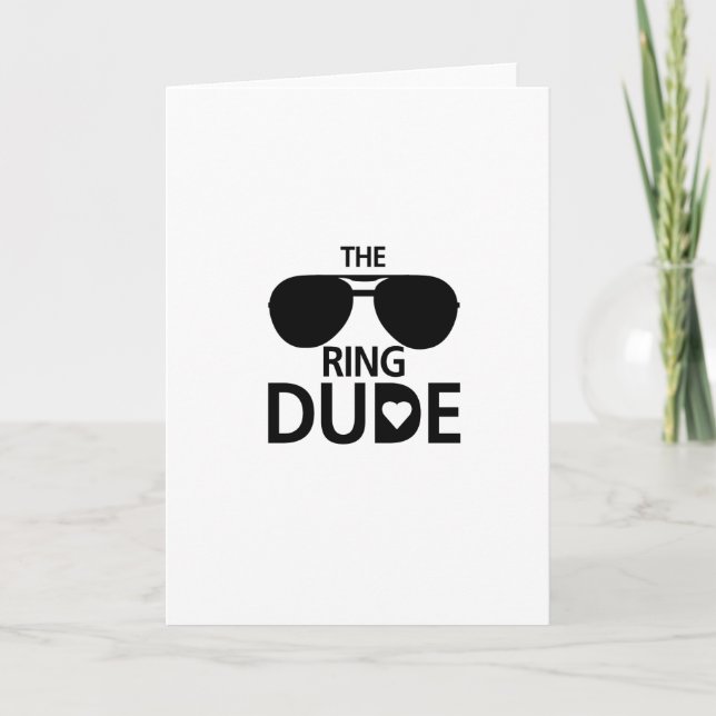 Ring Dude kids - Boys ring bearer wedding Card (Front)