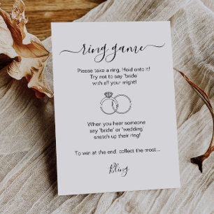 Ring Game Bridal Shower  Printable Ring Hunt Game Invitation