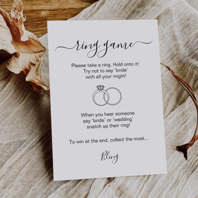Ring Game Bridal Shower  Printable Ring Hunt Game Invitation (Ring Game Bridal Shower Printable Ring Hunt Game Invitation)