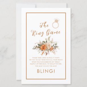 Ring Game Gold Fall Floral Bridal Shower Game
