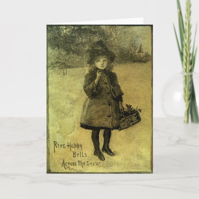 Ring Happy Bells Accross the Snow Holiday Card (Front)