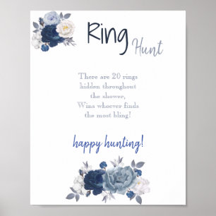 Ring Hunt Bridal Shower Game Sign