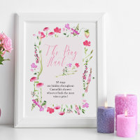 Ring Hunt Game Pink Wildflower Bridal Shower