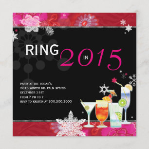 Ring in 2015 Glamourous New Year's Eve Party Invitation