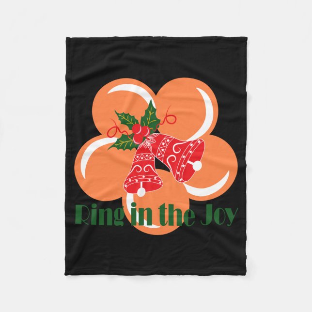 Ring In The Joy  Fleece Blanket (Front)