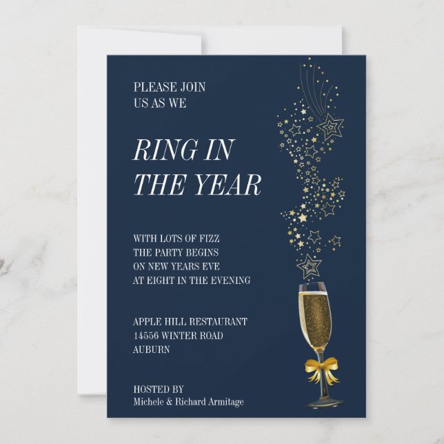 Ring in the Year Invitation (Front)