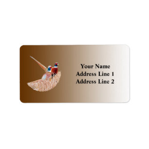 Ring-neck Pheasant Address Label