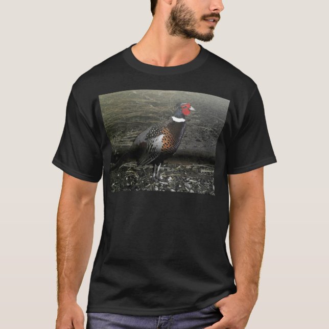 Ring-Necked Pheasant Bird T-Shirt (Front)