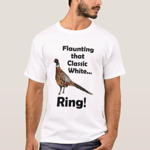Ring-necked Pheasant Flaunting White Ring Birthday T-Shirt