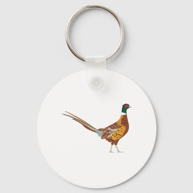 Ring-Necked Pheasant Key Ring (Front)