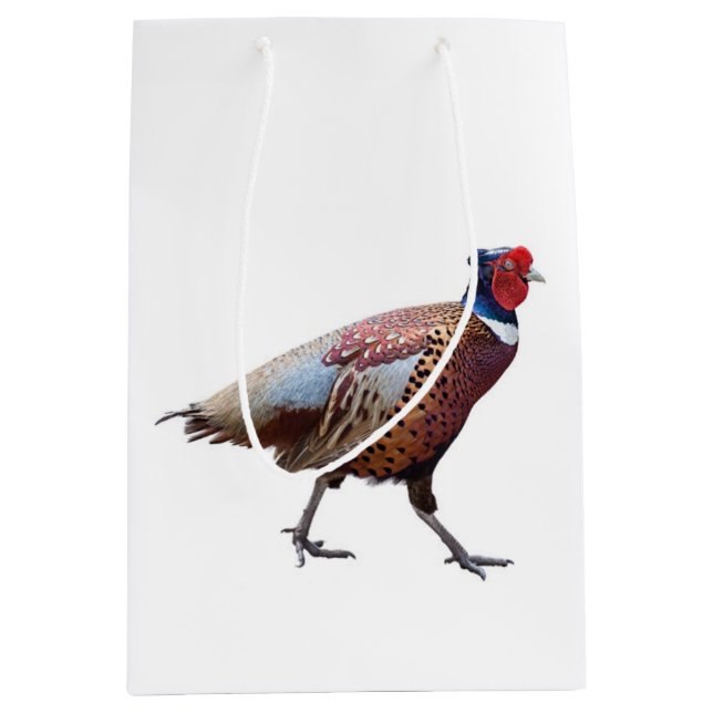 Ring Necked Pheasant Medium Gift Bag (Front)
