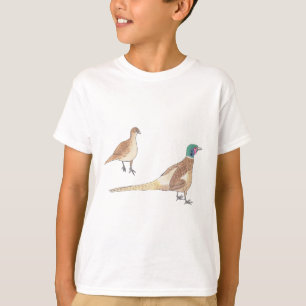 Ring-necked Pheasant watercolor bird species art T-Shirt