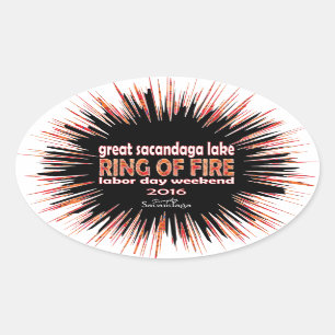 Ring Of Fire 2016 Oval Sticker