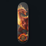 *~*  Ring of Fire AP88 Fierce Element Dragon  Skateboard<br><div class="desc">(Search code AP88 to find similar items ) Easily Transfer to other Zazzle Products. Elemental Element DRAGON with RING of FIRE / FLAMESS and INITIAL MONOGRAM for your name - Keep or edit or delete the text. This Fierce Popular trending skateboard Chinese style custom pro Element Dragon design is definitely...</div>
