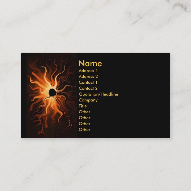 Ring of Fire business card (Front)