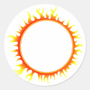 Ring of fire classic round sticker
