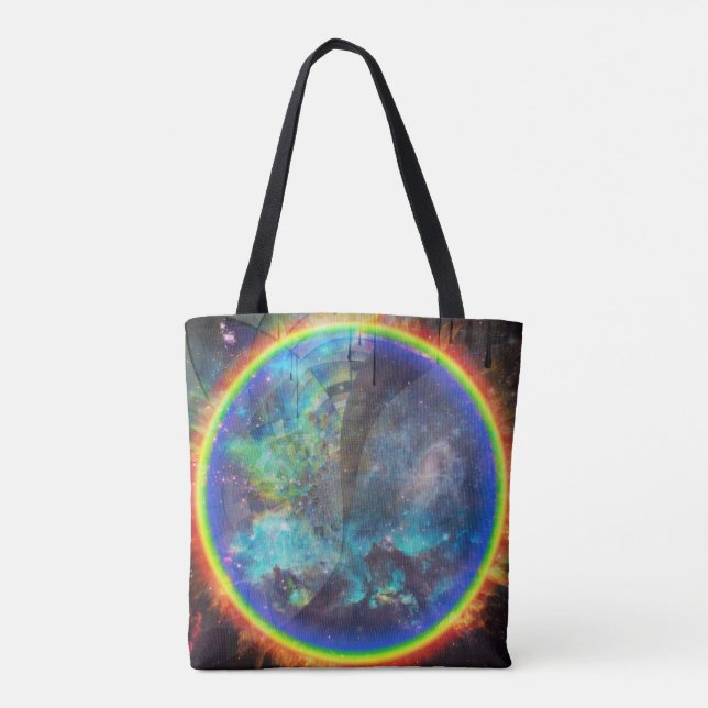 Ring of fire in space tote bag (Back)