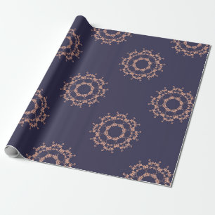 ring of flowers wrapping paper
