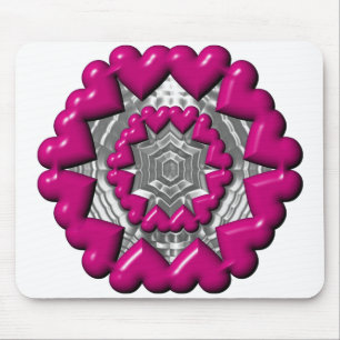 Ring of Hearts Valentine Mouse Mat