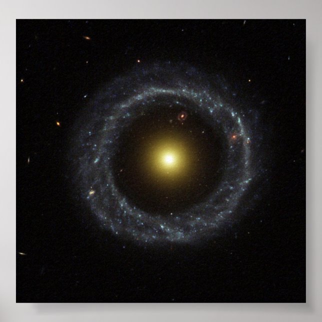 Ring of Hot Blue Stars Pinwheels Around Yellow Nuc Poster (Front)