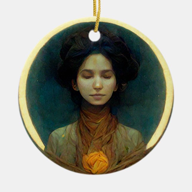 Ring Of Light 2 Fantasy Sci-fi Ceramic Tree Decoration (Front)
